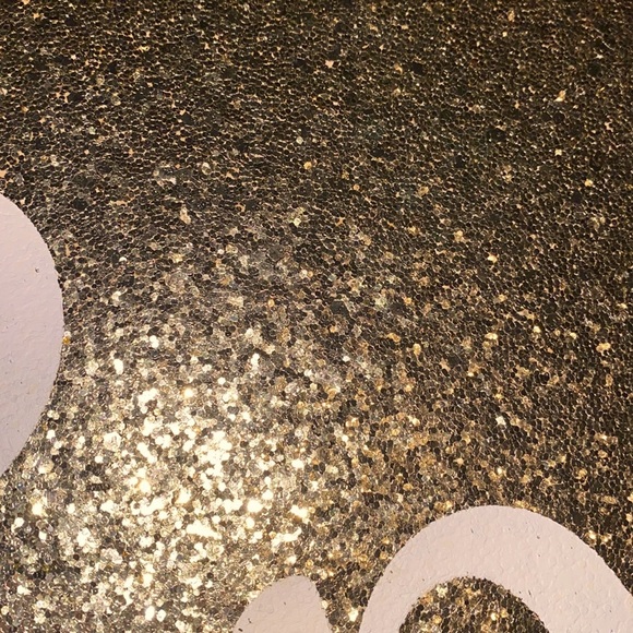 Sparkle ✨ gold glitter wall hanging canvas 1’ x 2’​ - Picture 6 of 14